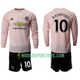 Koszulka Manchester United RASHFORD 10 Dziecięcy Wyjazdowe Stroje Piłkarskie 2018/19 Długi Rękaw